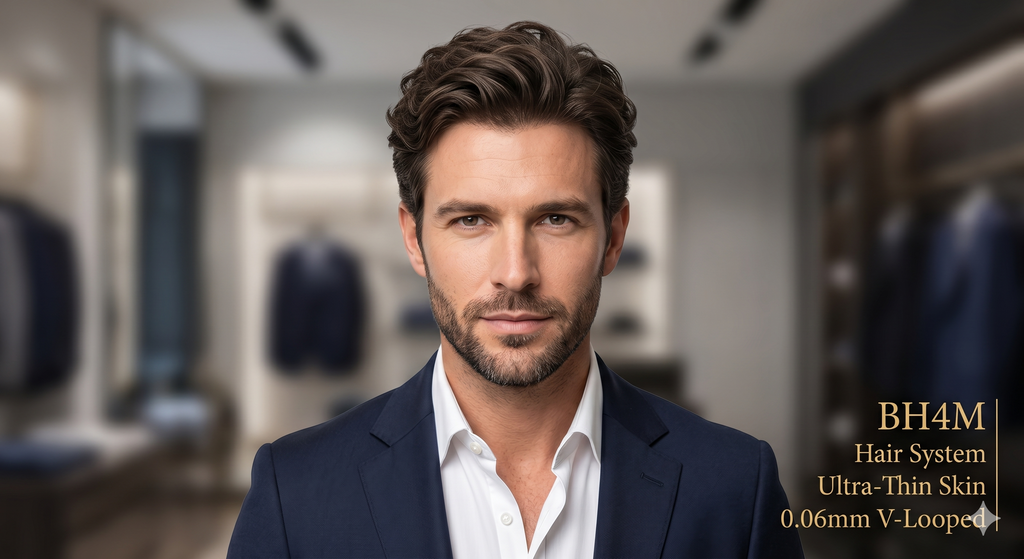 BH4M Men’s Ultra-Thin Skin Hair System – 0.06mm V-Looped