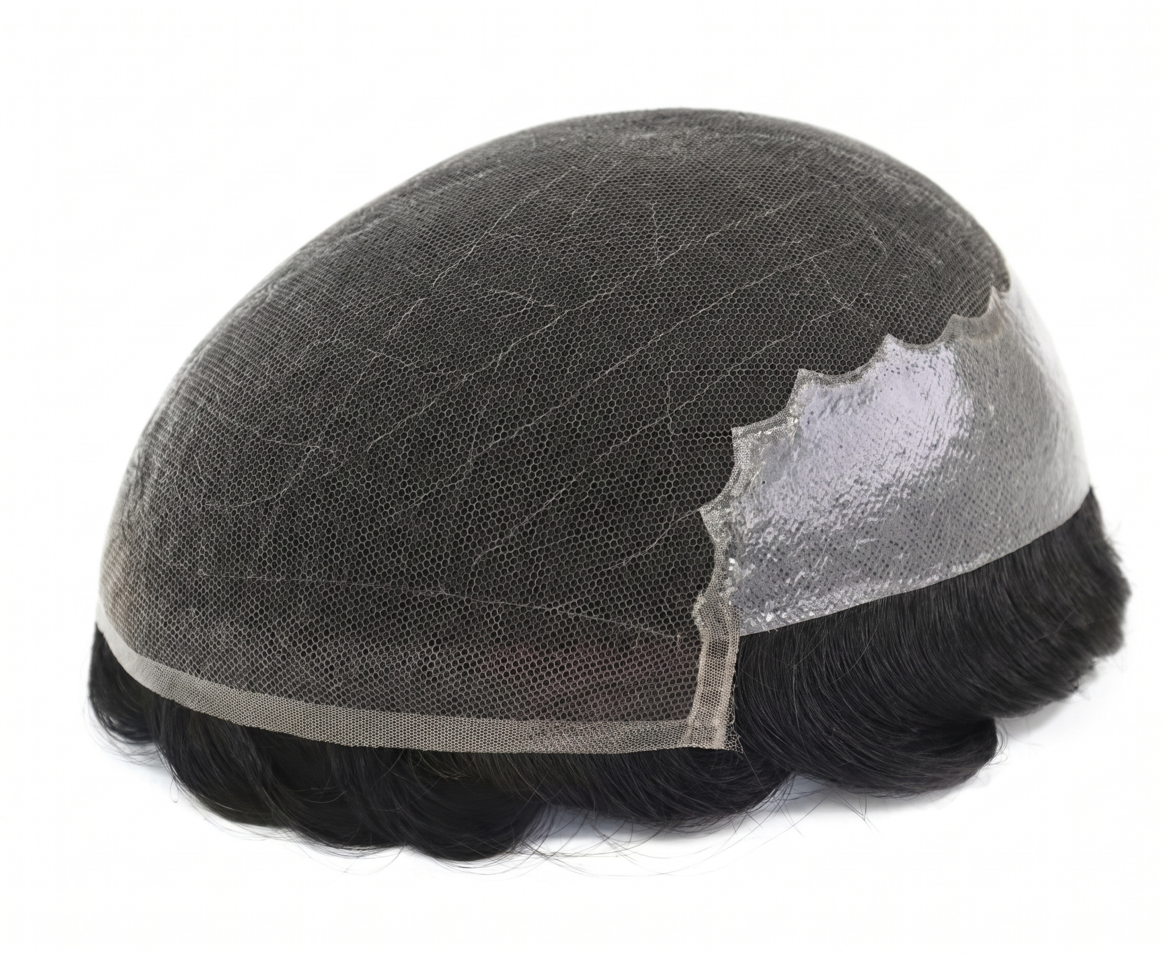 Q6M - Premium Model  Hair Replacement System with Natural French Lace & Secure PU Edge